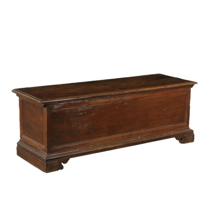 Storage Bench Walnut Manufactured in Italy 18th Century