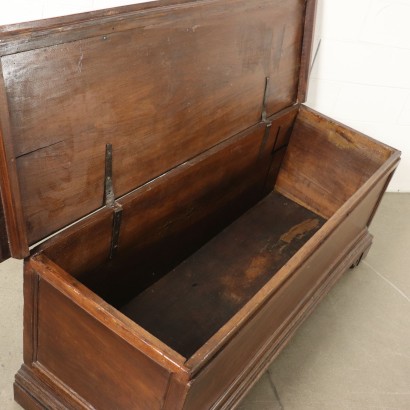 Storage Bench Walnut Manufactured in Italy 18th Century