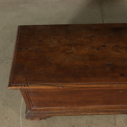 Storage Bench Walnut Manufactured in Italy 18th Century