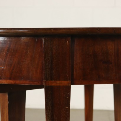 Mahogany Oval Table with Openable Top Northern Europe 19th Century