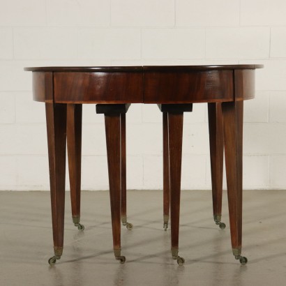 Mahogany Oval Table with Openable Top Northern Europe 19th Century
