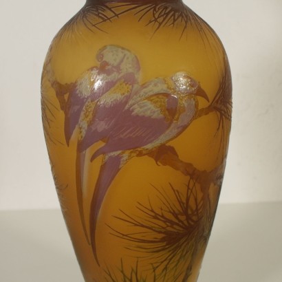 Glass Vase in the Style of Paul Nicolas 20th Century