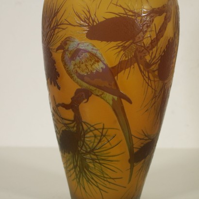 Glass Vase in the Style of Paul Nicolas 20th Century