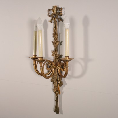 Bronze Sconce Three Arms Italy First Half of 1900s