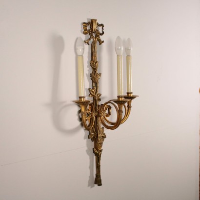 Bronze Sconce Three Arms Italy First Half of 1900s