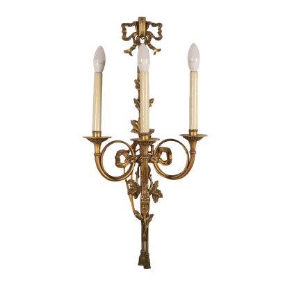 Bronze Sconce Three Arms Italy First Half of 1900s