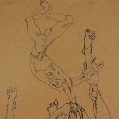 Dessin Ernst Neizvestny Sans Titre Crayon sur papier 1968