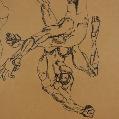 Dessin Ernst Neizvestny Sans Titre Crayon sur papier 1968