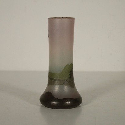 Vase in the Style of Legras Pink Glass
