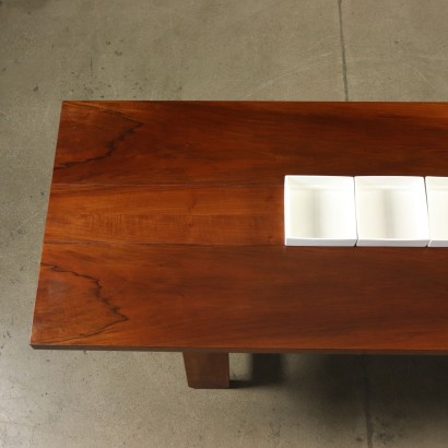 Table Silvio Coppola Bernini Céramique Bois Massif Italie Années 60-70