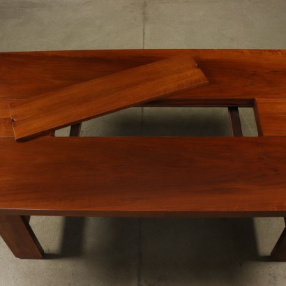 Table Silvio Coppola Bernini Céramique Bois Massif Italie Années 60-70