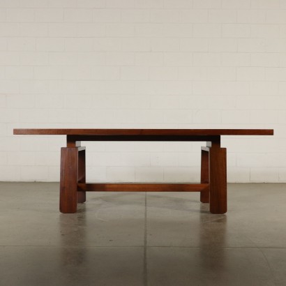 Table Silvio Coppola Bernini Céramique Bois Massif Italie Années 60-70