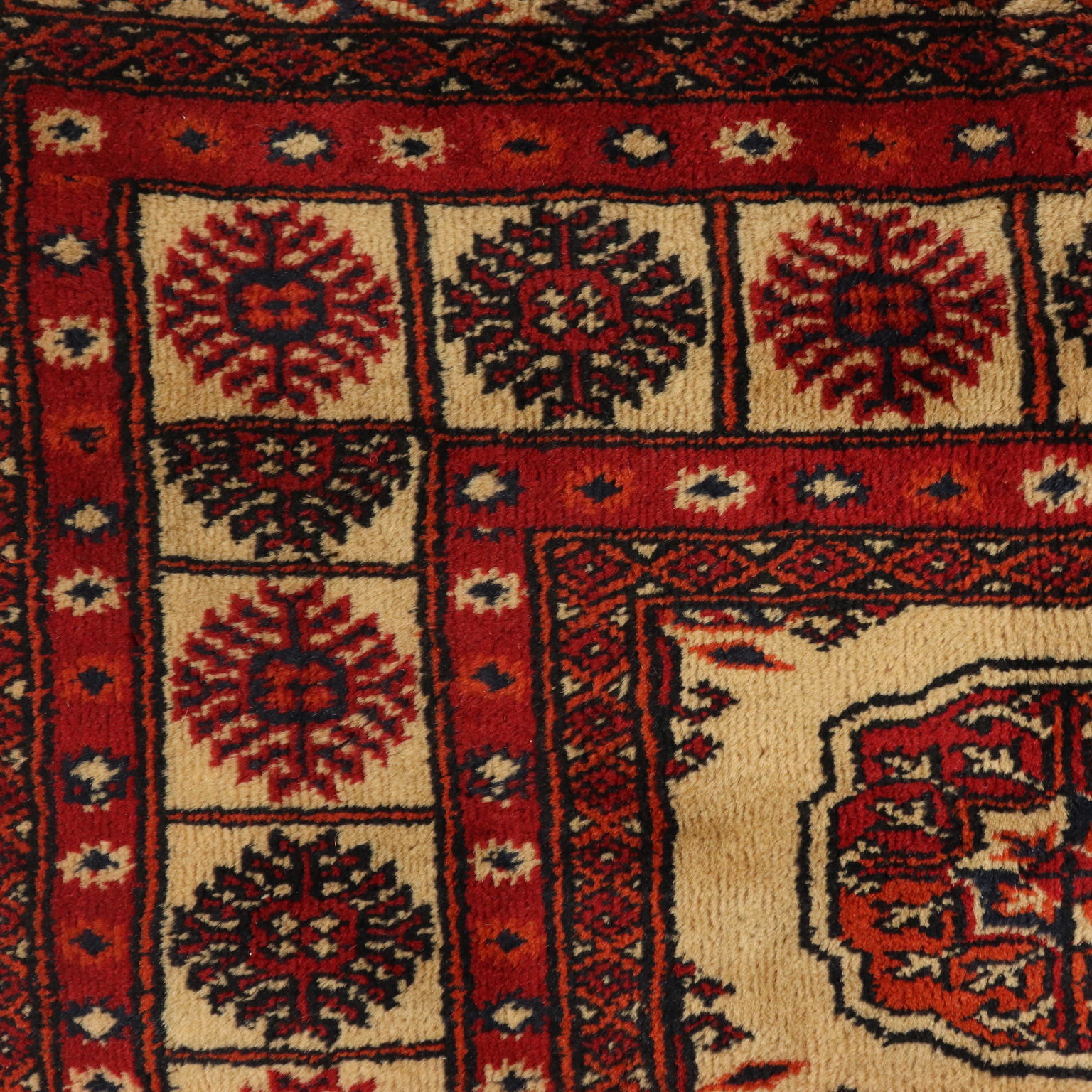 Handmade Bukhara Carpet Pakistan Cotton Wool 2000s, Antiques, Carpets ...