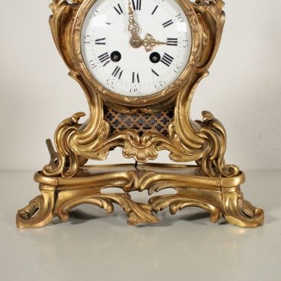 Pendule d'Appui Bronze doré Métal Style Baroque Années 30