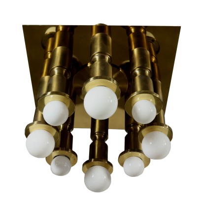 Ceiling Lamp Brass Vintage Manufactured in Italy 1960s