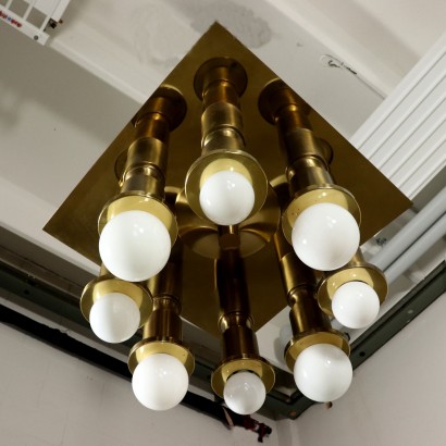 Ceiling Lamp Brass Vintage Manufactured in Italy 1960s