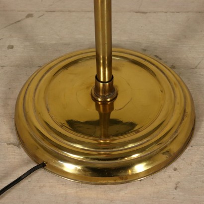 Floor Lamp Brass Glazed Ceramic Vintage Italy 1940s