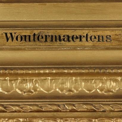 Paysage de Edouard Woutermaertens Huile sur Table Fin '800