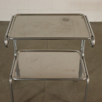 Service Cart Chromed Aluminium Metal Vintage Italy 1960s