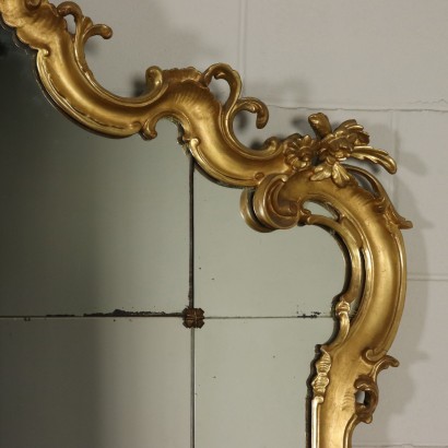 High Mirror Gilded Wood Italy First Half of 1900s