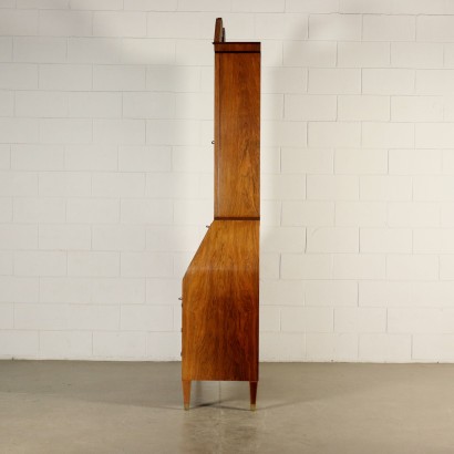 Rosewood Veneered Trumeau Cabinet Attributable to Paolo Buffa 1950s