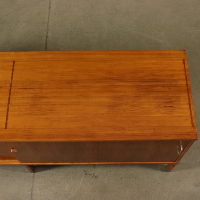 Sideboard Exotisches Holzfurnier Messinggriff Italien 60er Jahre