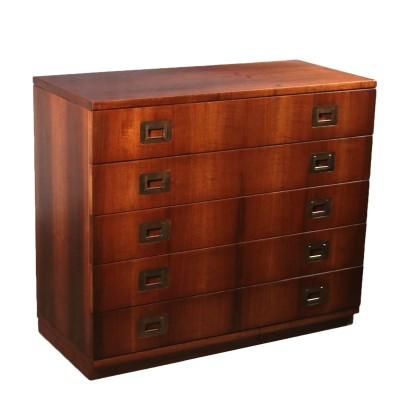 Walnut Veneered Chest of Drawers by Ico Parisi for Brugnoli Italy 60s