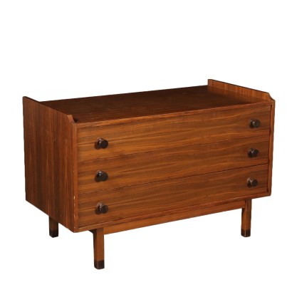 Rosewood Veneered Chest of Drawers Vintage Italy 1960s