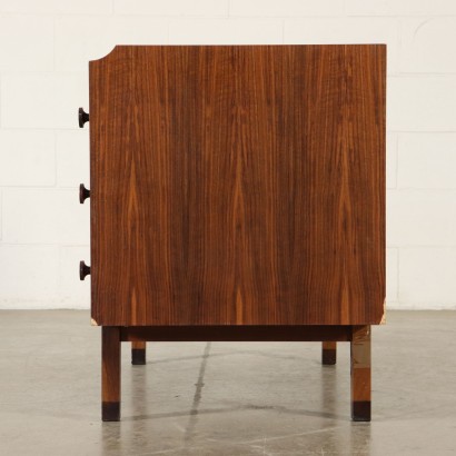 Rosewood Veneered Chest of Drawers Vintage Italy 1960s