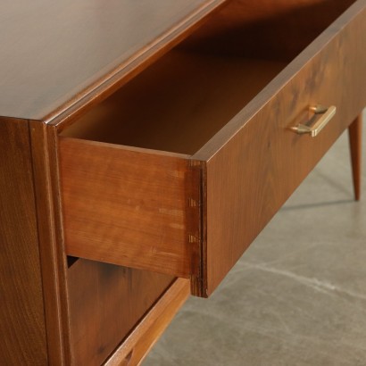 Walnut Veneered Chest of Drawers Vintage Argentine 1950s