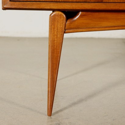 Walnut Veneered Chest of Drawers Vintage Argentine 1950s