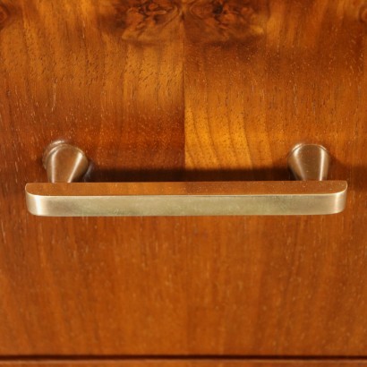 Walnut Veneered Chest of Drawers Vintage Argentine 1950s