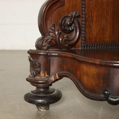 Rosewood Cabinet with Mirror Italy Mid 1800s