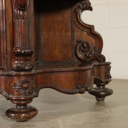 Rosewood Cabinet with Mirror Italy Mid 1800s