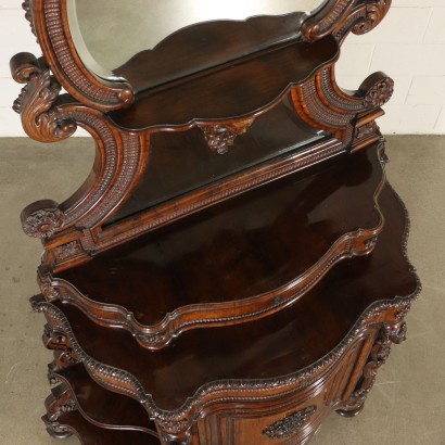 Rosewood Cabinet with Mirror Italy Mid 1800s