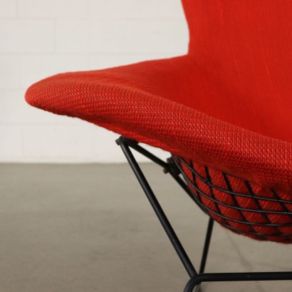 Paar Sessel mit Fußbank von Harry Bertoia Vintage Italien 60er Jahre