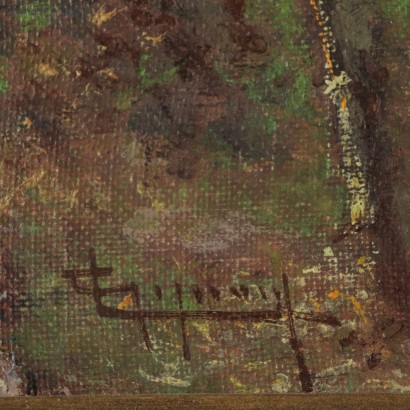 Paysage de Lorenzo Gignous Huile sur Toile Signé en bas à droite '900
