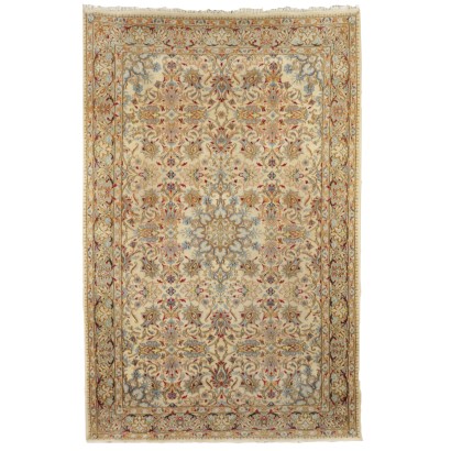 Tapis Kerman Coton Laine Fabrication manuelle Iran Années 80-90