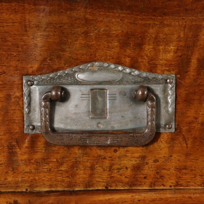 Cupboard Two Doors Walnut Veneer Italy Late 1800s