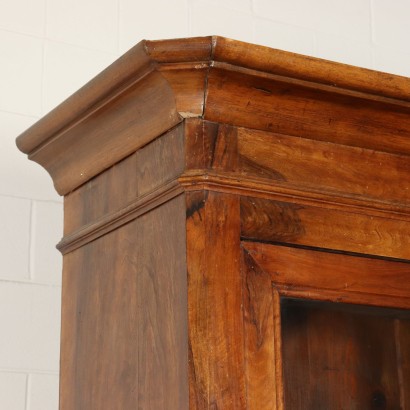 Double Body Cupboard Bookcase Walnut Italy 19th Century