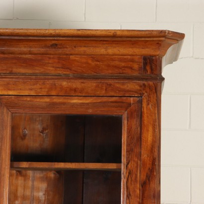 Double Body Cupboard Bookcase Walnut Italy 19th Century