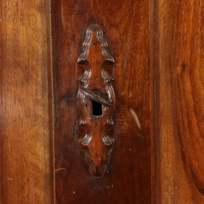 Double Body Cupboard Bookcase Walnut Italy 19th Century