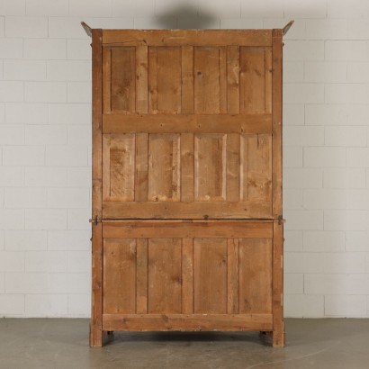 Double Body Cupboard Bookcase Walnut Italy 19th Century