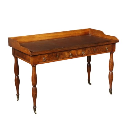 Walnut Writing Desk Manufactured in Italy First Half of 1800s