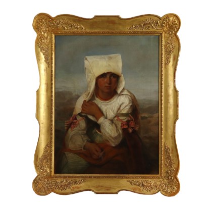 Portrait of Young Woman from the Lower Class Mid 1800s