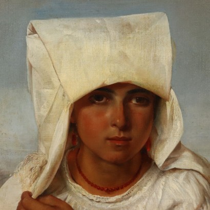 Portrait of Young Woman from the Lower Class Mid 1800s