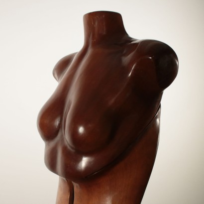 Pair of Cherry Wood Sculptures By Mario Del Fabbro 1982