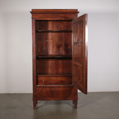 Mahogany Wardrobe with Mirror Italy Early 1800s