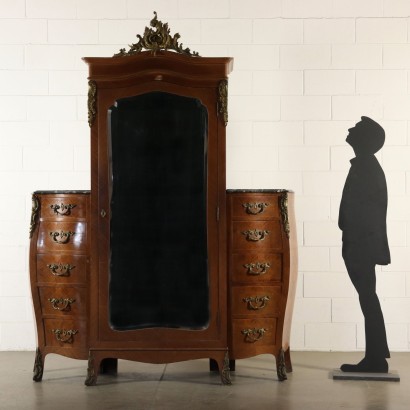 Armoire Placage d'Acajou Marbre Bronze Italie Première moitié '900