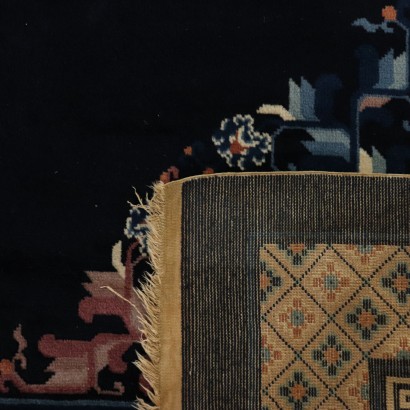 Peking Teppich Baumwolle Wolle China 1900.